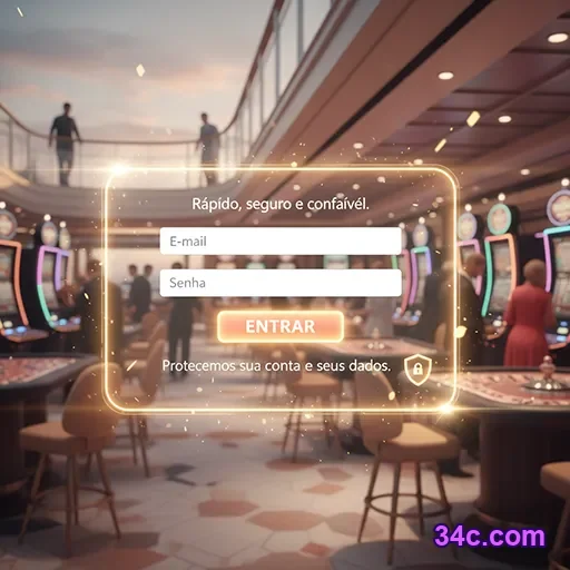 Atendente orienta login seguro na plataforma 34c.com