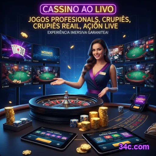 Tela mobile do 34c.com com acesso ao cassino ao vivo